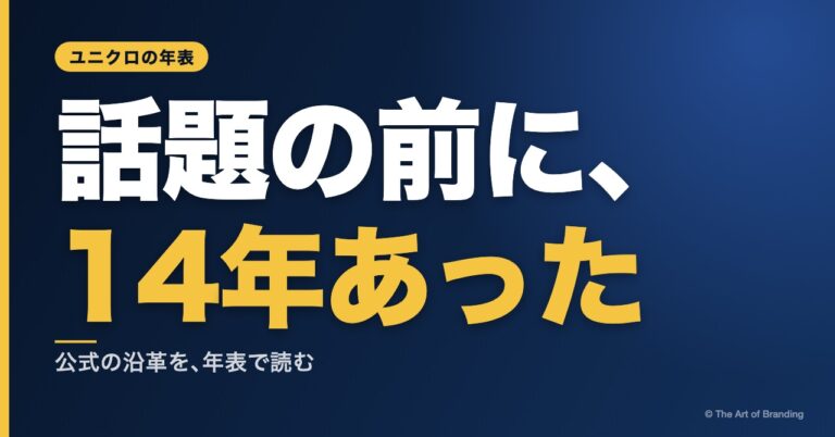 ユニクロの年表を読む｜1,900円のフリースの前に、14年あった