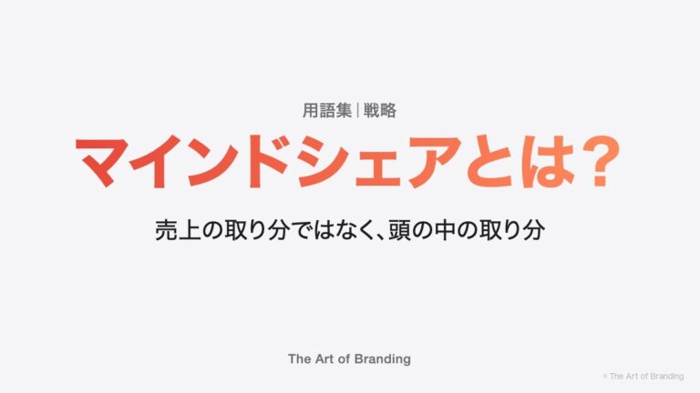 マインドシェアとは？売上の取り分ではなく、頭の中の取り分